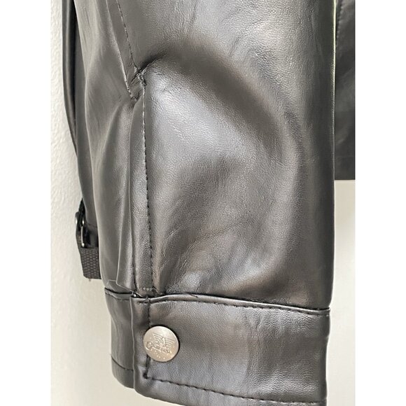GA Milano Men’s Lined Black Faux Leather Jacket Italy XL - Picture 7 of 12